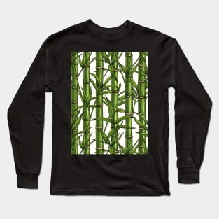 Bamboo forest on natural white Long Sleeve T-Shirt